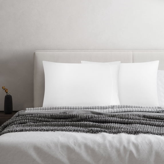 REGALWOVEN 2PCS Pillow Cases Soft Breathable Pillowcases,100% Cotton Pillow Covers with Envelope Closure White Standard