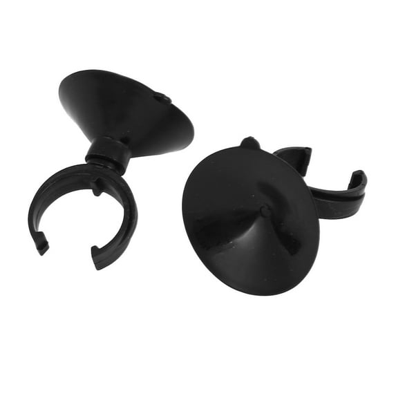 REGALWOVEN 2PCS Suction Cup Fishbowl Airline Air Pipe Holder Clip Black for 23mm Hose