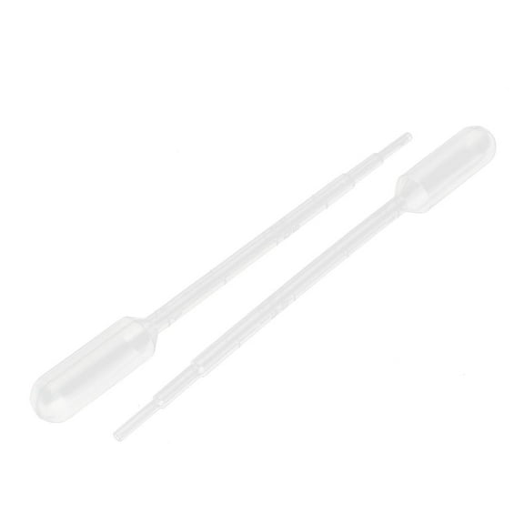 REGALWOVEN 2Pcs 1ML Plastic Disposable Eye Dropper Graduated Transfer Pipette Droppers