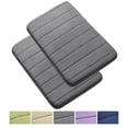 thumbnail image 1 of REGALWOVEN 2Pcs Memory Foam Bath Mat Non Skid Velvet Absorb Water Bath Rug  for Bathroom Kitchen Soft Carpet Gray, 1 of 8