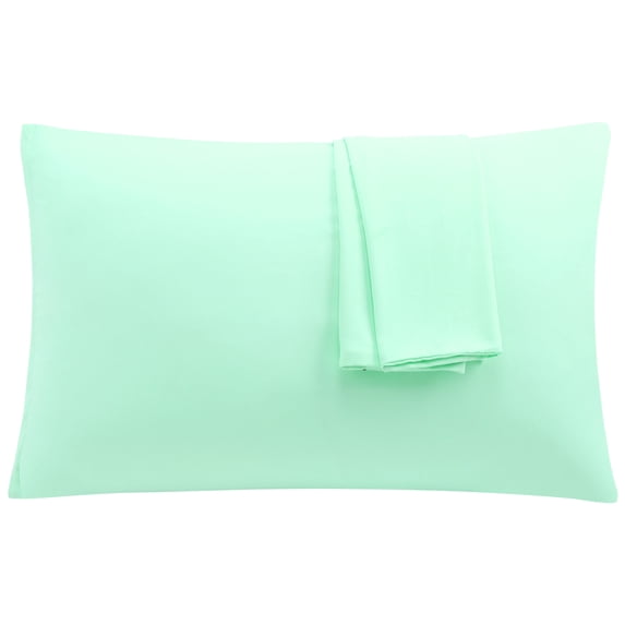 PiccoCasa 2Pcs Pillowcases 1800 Microfiber Pillowcases with Zipper, King(20"x36"), Brook Green