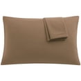 thumbnail image 1 of REGALWOVEN 2Pcs Pillowcases 1800 Microfiber Pillowcases with Zipper, Queen(20"x30"), Brown, 1 of 7