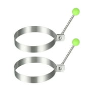 REGALWOVEN Round Fried Egg Mold 430 Stainless Steel Pancake Mould Kitchen Tool 2Pcs