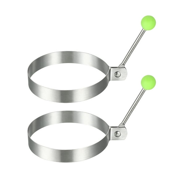 REGALWOVEN Round Fried Egg Mold 430 Stainless Steel Pancake Mould Kitchen Tool 2Pcs