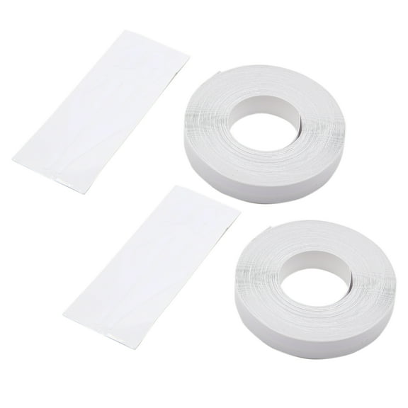 REGALWOVEN 2pcs 12mm Vinyl Striping Pin Stripe Double Line Tape Auto Car Body Decal Sticker White
