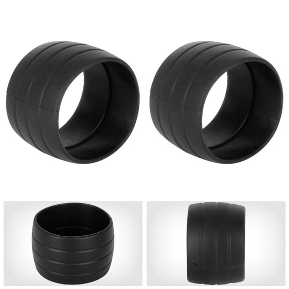 REGALWOVEN 2pcs Cycling Bicycle Handlebar Tape Fixed Rings Grip Wrap Anti-Slip Holding Loops Black