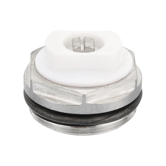 REGALWOVEN 3/4" BSP Male Thread Manual Radiator Air Vent Plug Valve, Nickel Plated Brass Plug