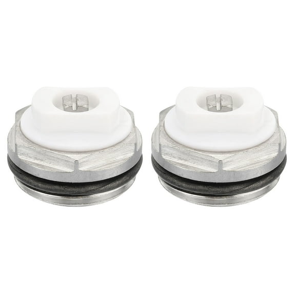 REGALWOVEN 3/4" BSP Male Thread Manual Radiator Air Vent Plug Valves, 2 Pack Nickel Plated Brass