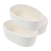 REGALWOVEN 3 Packs Storage Basket, Shelf Closet Storage Bin for Key Tray Bowl for Entryway Desk, Catchall Home Decor Beige 9.1*5.1*2.8in