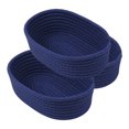 thumbnail image 1 of REGALWOVEN 3 Packs Storage Basket, Shelf Closet Storage Bin for Key Tray Bowl for Entryway Desk, Catchall Home Decor Navy 9.1*5.1*2.8in, 1 of 5