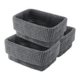 thumbnail image 1 of REGALWOVEN 3 Packs Woven Storage Basket, Shelf Closet Storage Bin for Key Tray Bowl for Entryway Desk, Catchall Home Decor Gray 8.3*5.1*6.1in, 1 of 5