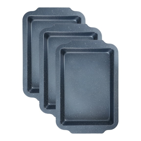 REGALWOVEN 3 Pcs Baking Sheet Pan, Cookie Sheets for Oven Cooking, Warp Resistant Nonstick Durable Cake Pan Black 15.7*10.6*2.0