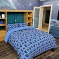thumbnail image 1 of REGALWOVEN 3 Piece Kids Duvet Cover Bedding Set Monsters Pattern Twin, Navy Blue, 1 of 6