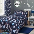 thumbnail image 1 of REGALWOVEN 3 Piece Kids Twin Comforter Set, Space Astronaut Pattern Navy, 1 of 6