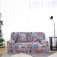 thumbnail image 1 of REGALWOVEN 3 Seater Sofa Cover Stretch Armchair Couch Cover, Colorful Geometry, 1 of 7