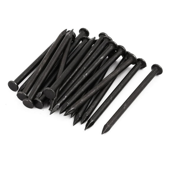 REGALWOVEN 3-inch Length Carbon Steel Point Tip Wall Cement Nail Black 20Pcs
