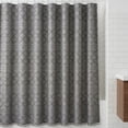 thumbnail image 1 of REGALWOVEN 3D Geometric Texture Shower Curtain Sets with Tassels, Waterproof Bath Curtain with 12 Hooks, Bohemian Decor Grey 72"W x 72"L, 1 of 7