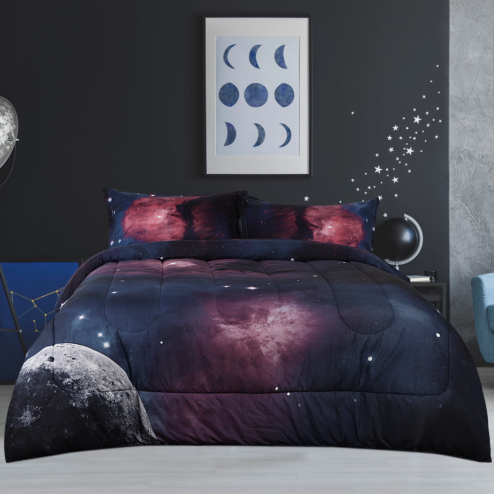 REGALWOVEN 3Pcs Comforter Set Allseason Down Quilted Comforter Set