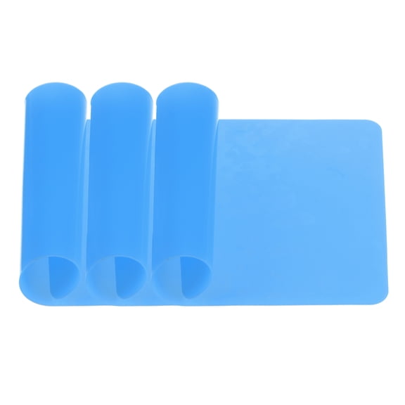 REGALWOVEN 3Pcs Silicone Mats for Crafts Multipurpose Protector Jewelry Casting Molding 5.9"x3.9" Blue