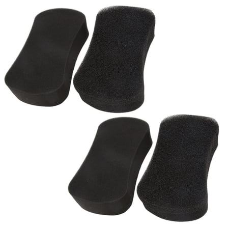 REGALWOVEN 4 Pcs Black 8 Shaped Universal Car Washing Tool Cleaning Sponge Pad