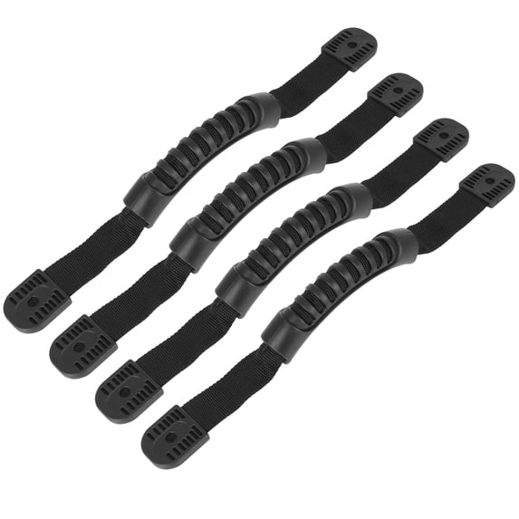REGALWOVEN 4 Pcs Rubber Carry Grab Handle with Single Hole Round Base Black for Kayak Boat Canoe