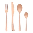 thumbnail image 1 of REGALWOVEN 4 Piece Silverware Set with Serving Utensils, Stainless Steel Flatware, Mirror Polished Cutlery Set for Kitchen Eating Tableware Rose Gold 4, 1 of 6