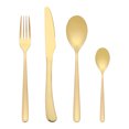 thumbnail image 1 of REGALWOVEN 4 Piece Silverware Set with Serving Utensils, Stainless Steel Flatware, Mirror Polished Cutlery Set for Kitchen Eating Tableware Gold 4, 1 of 6