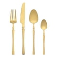 thumbnail image 1 of REGALWOVEN 4-Piece Stainless Steel Silverware Set with Spoon, Fork, and Knife Gold 4, 1 of 6
