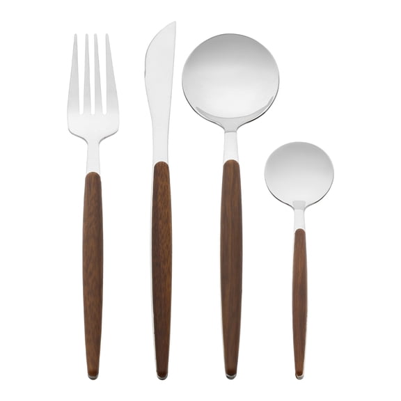 REGALWOVEN 4 Pieces Flatware Set, Stainless Steel Silverware Set for Tableware Silver 4
