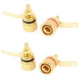 thumbnail image 1 of REGALWOVEN 4 x DIY Audio Speaker Binding Post 4mm Banana Plug Socket Adapter Red Black, 1 of 1