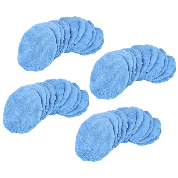 REGALWOVEN 40pcs 5-6 Inch Sky Blue Mircrofiber Car Wax Polishing Bonnet Buffing Pad Cover