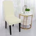 thumbnail image 1 of REGALWOVEN 4Pcs Knitted Dining Chair Slipcovers Stretch Removable Covers, Beige, 1 of 8