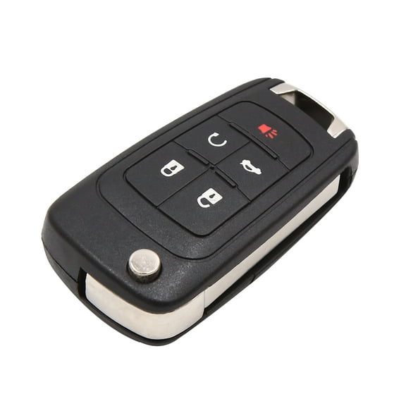 REGALWOVEN 5 Button Uncut Key Fob Folding Remote Case Shell Replacement Black for Chevrolet