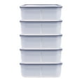 thumbnail image 1 of REGALWOVEN 5 Pack Food Storage Containers with Lids, Plastic Meal Prep Containers for Microwave and Freezer 2 Grids-No Hollow 5 Pack, 1 of 6
