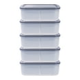 thumbnail image 1 of REGALWOVEN 5 Pack Food Storage Containers with Lids, Plastic Meal Prep Containers for Microwave and Freezer 4 Grids-No Hollow 5 Pack, 1 of 6