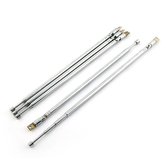 REGALWOVEN 5 Pcs4 Sections 360 Degree Telescopic Antenna Aerial Mast Rod for TV Radio 24"/ 62cm
