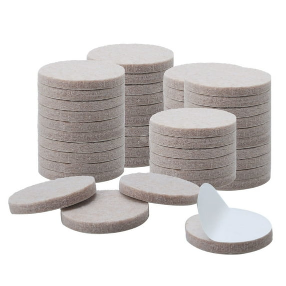 REGALWOVEN 50Pcs Felt Furniture Pads Round 1 1/2" Floor Protector for Chair Closet Leg
