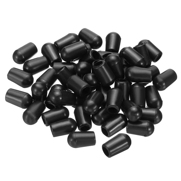 REGALWOVEN 50Pcs Kitchen Sink Rack Feet, Plastic Protective Feet for Sink Rack Grid, Black 4 x 7.5mm