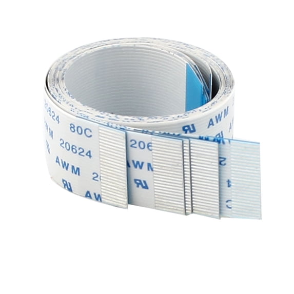 REGALWOVEN 5pcs 300mm Long 24 Pins 0.5mm Pitch Forward Direction FFC FPC Ribbon Flat Cable