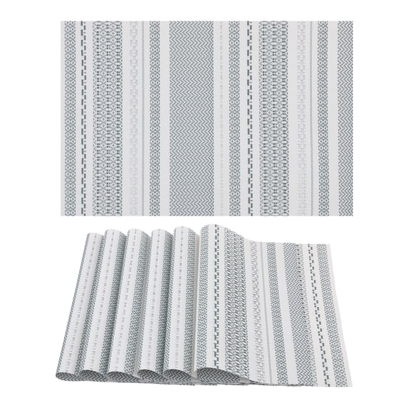 REGALWOVEN 6 Pack Placemats for Kitchen Dining Table Decor Washable Heat Resistant Dark Green 18*12in