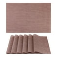 thumbnail image 1 of REGALWOVEN 6 Pack Place Mats, Placemats for Kitchen Dining Table Decor Heat Resistant Table Placemats Wipeable Table Mat Bronze 18*12in, 1 of 7