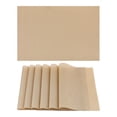 thumbnail image 1 of REGALWOVEN 6 Pack Place Mats, Placemats for Kitchen Dining Table Decor Heat Resistant Table Placemats Wipeable Table Mat Gold 18*12in, 1 of 7