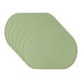 thumbnail image 1 of REGALWOVEN 6 Pack Silicone Placemats for Kitchen Dining Table Decor Washable Heat Resistant Table Placemats Wipeable Table Mat Green 15*10in, 1 of 7