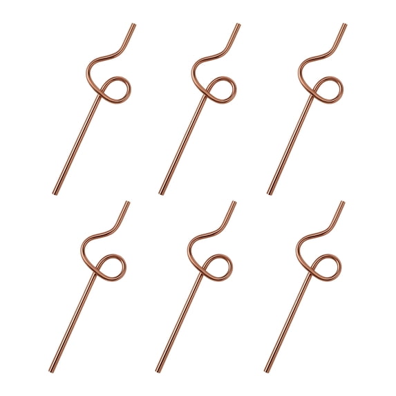REGALWOVEN 6 Pcs Reusable Straws, Stainless Steel, Long Drinking Straws for 40 oz Tumbler, Dishwasher Safe Straws Rose Gold