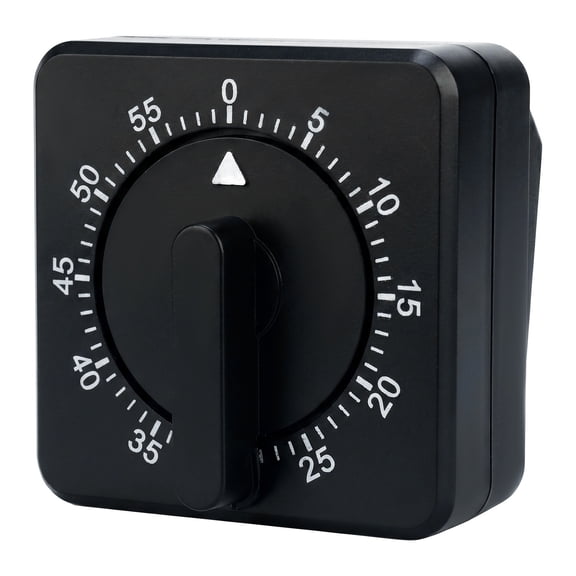 REGALWOVEN 60 Minute Kitchen Timer, Digital Visual Timer for Student and Adults, Alarm Countdown Clock and Homeschool Study Black