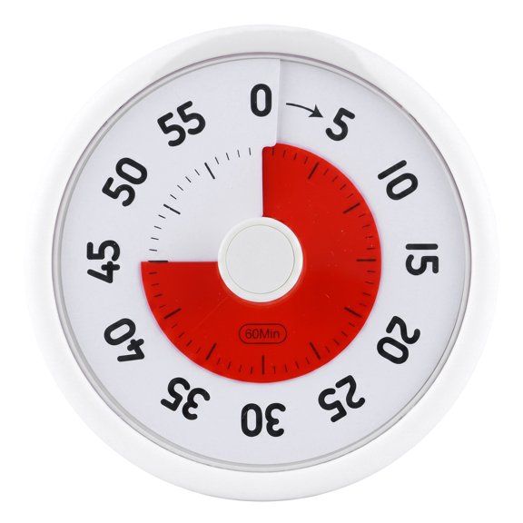 REGALWOVEN 60 Minute Kitchen Timer, Digital Visual Timer for Student and Adults, Alarm Countdown Clock and Homeschool Study Tool White