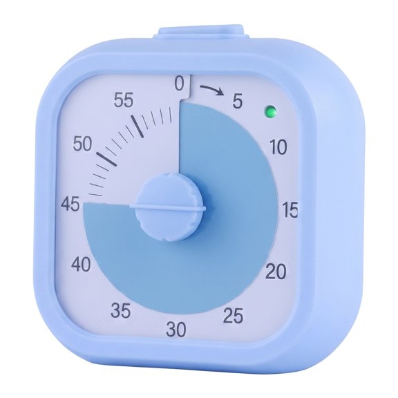 REGALWOVEN 60 Minute Kitchen Timer, Digital Visual Timer for Student and Adults,  Clock for Meeting and Studying Blue Square