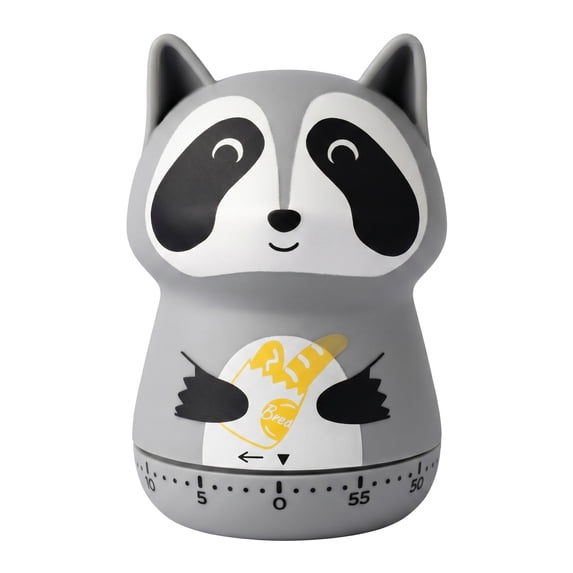 REGALWOVEN 60 Minute Kitchen Timer, Digital Visual Timer for Student and Adults, Countdown Clock and Homeschool Study Tool Raccoon