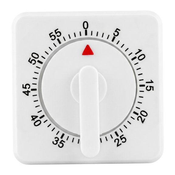 REGALWOVEN 60 Minute Kitchen Timer, Digital Visual Timer for Student and Adults, Loud Alarm Countdown Clock for Cooking and Learning White-D