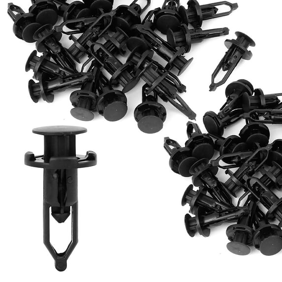 REGALWOVEN 60 Pcs Black Plastic Push Type Fastener Rivet Retainer Clips for Toyota
